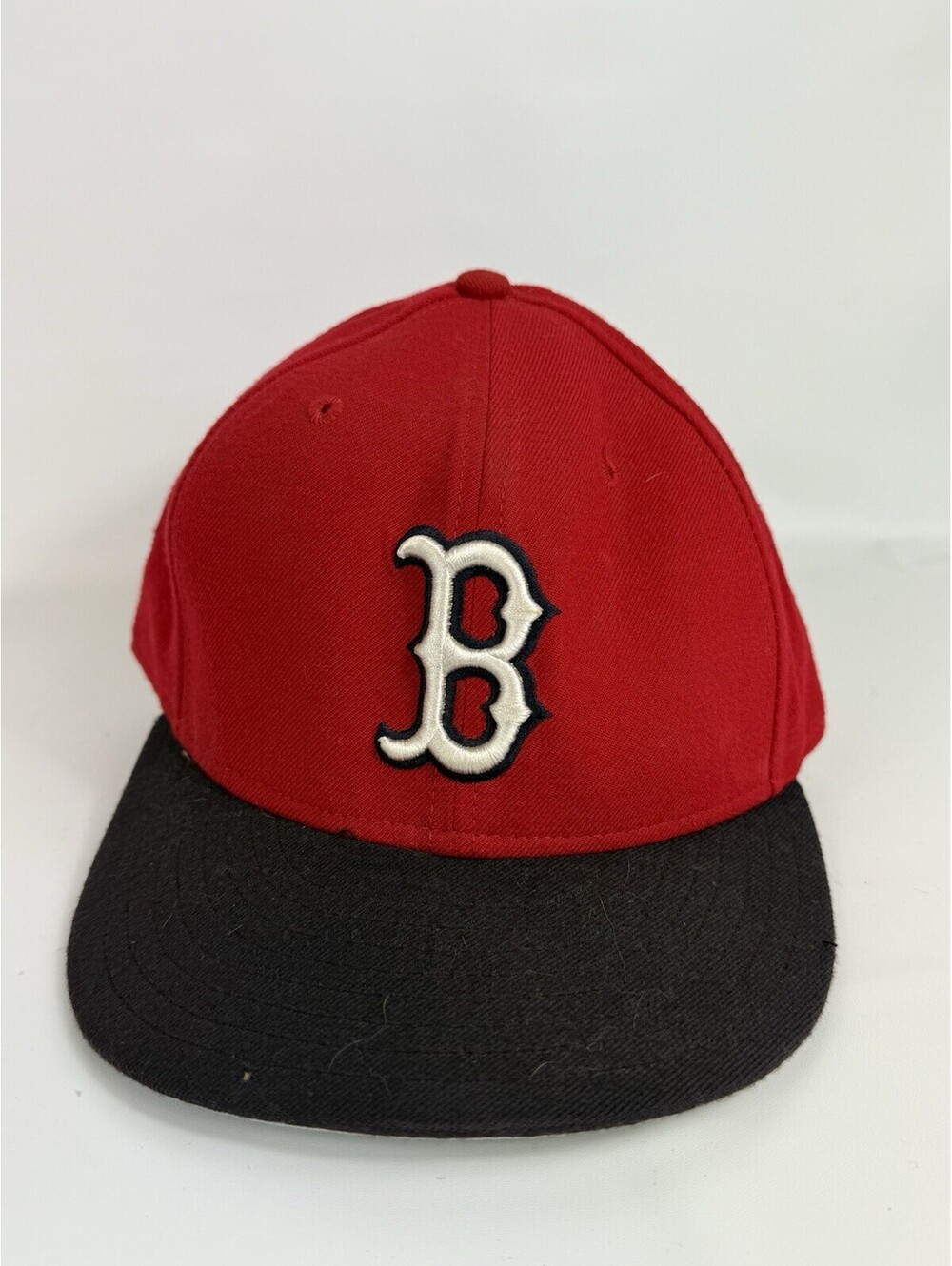 Vtg Boston Red Sox New Era 59Fifty Pro Model Fitted 7 1/2 Hat Cap 100% Wool MLB